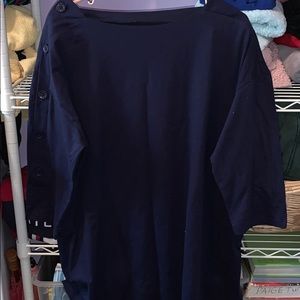 Quarter sleeve navy blue shirt
